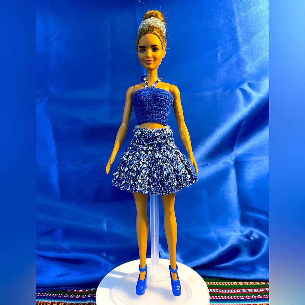 Barbie's Custom-Made Crochet dress.